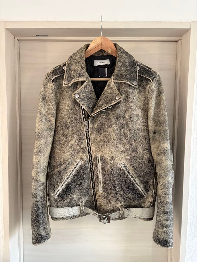 ファセッタズム　ダブルライダースJKT ヴィンテージ加工