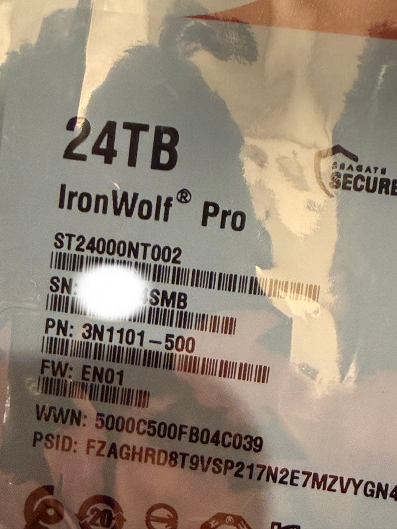 Seagate IronWolf Pro 24TB 5年保証 正規品