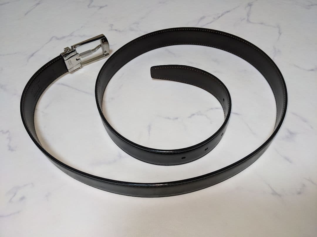 新品MONTBLANCレザーベルト126020 ブラック モンブラン
