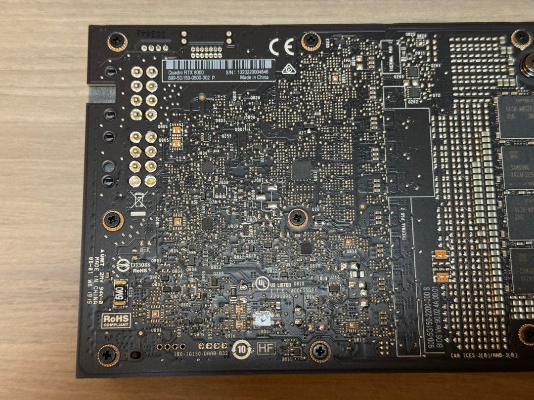 NVIDIA Quadro RTX8000 48GB 中古グラフィックボード