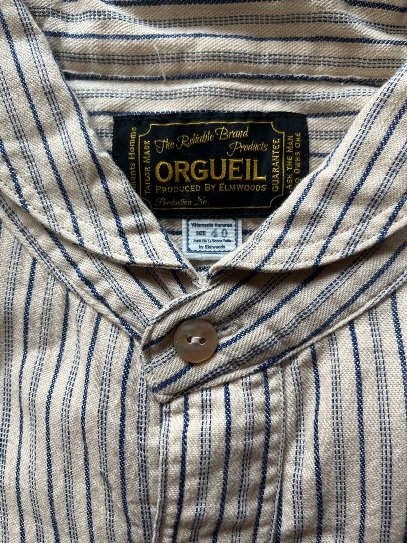 ORGUEIL ストライプ ワークシャツ サイズ40