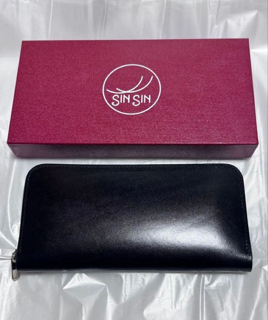 新進工房　SIN SIN バタール/ルガトー/ブラック長財布