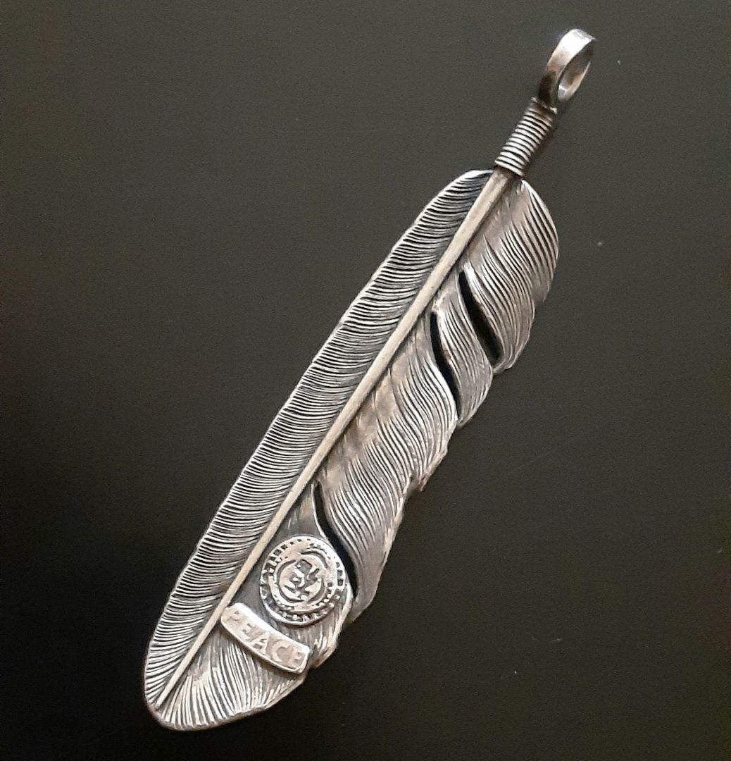 Chooke　チョーク　特大フェザー　シルバー　インディアンジュエリー 風