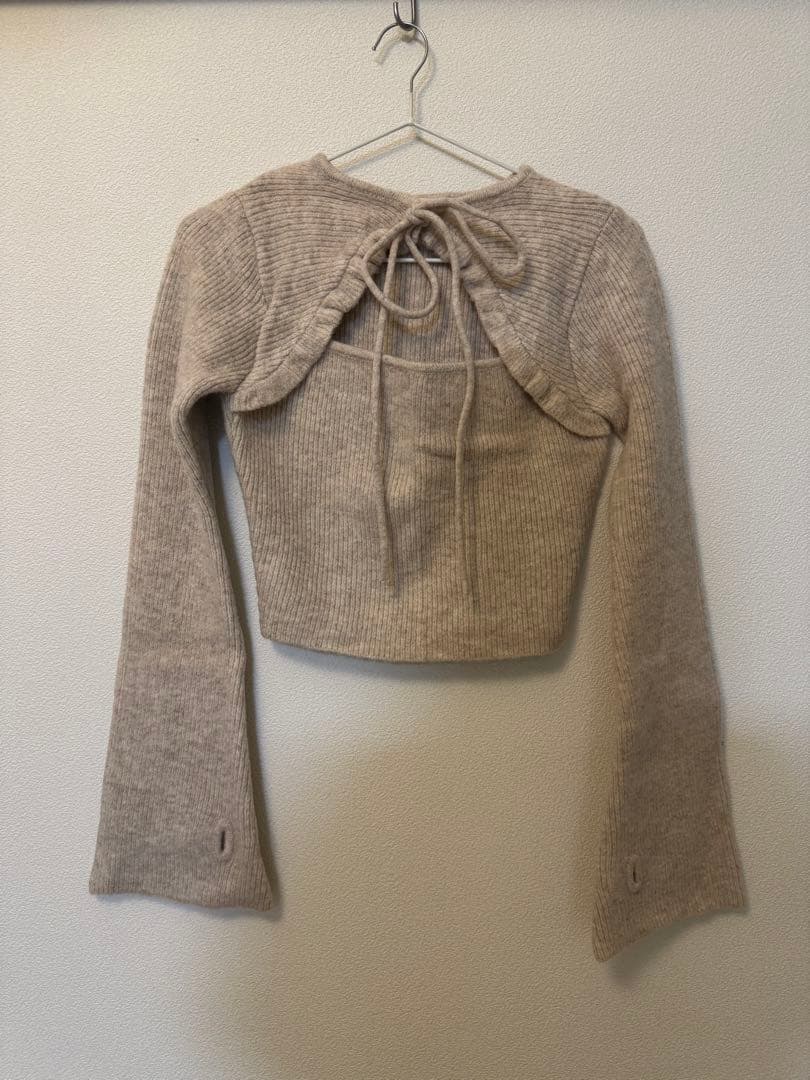 トップス andmary anita ribbon knit tops