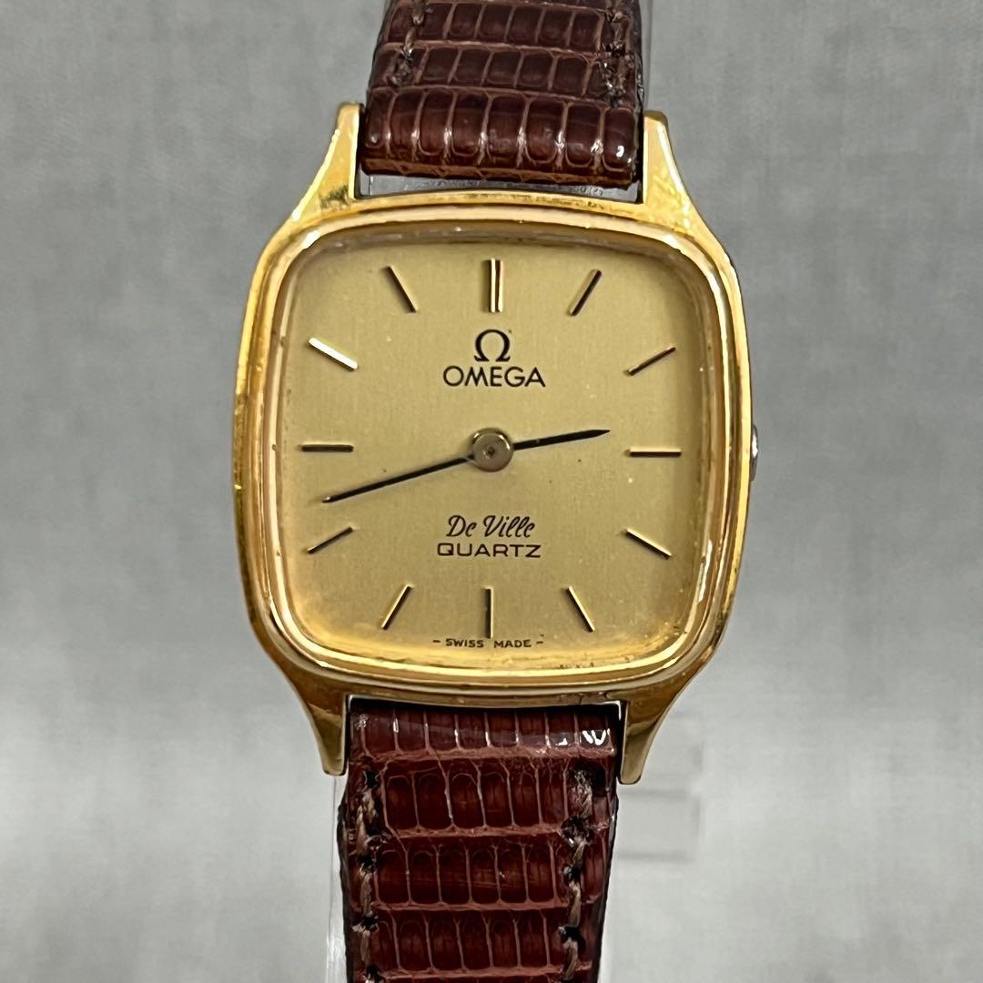 【H】希少✨OMEGA DeVille ゴールド　腕時計　稼動品✨