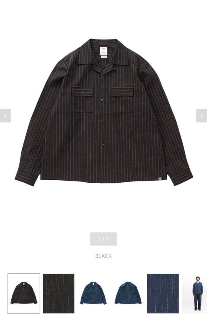 トップス visvim (25aw) KEESEY SHIRT STRIPES L/S