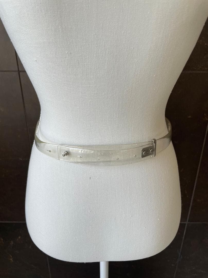 TOGA PULLA ベルト サイズ不明 クリア×シルバー金具