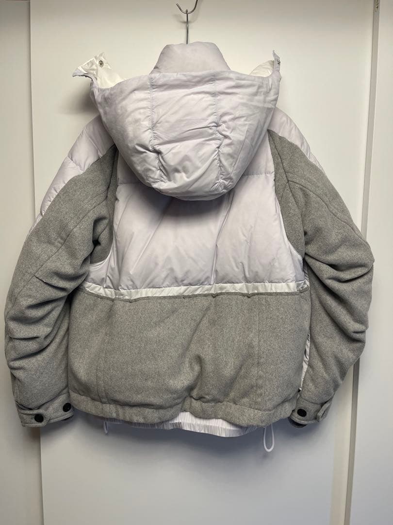 sacai NIKE ダウンジャケット 白 S サカイ ナイキ ピュアプラチナム