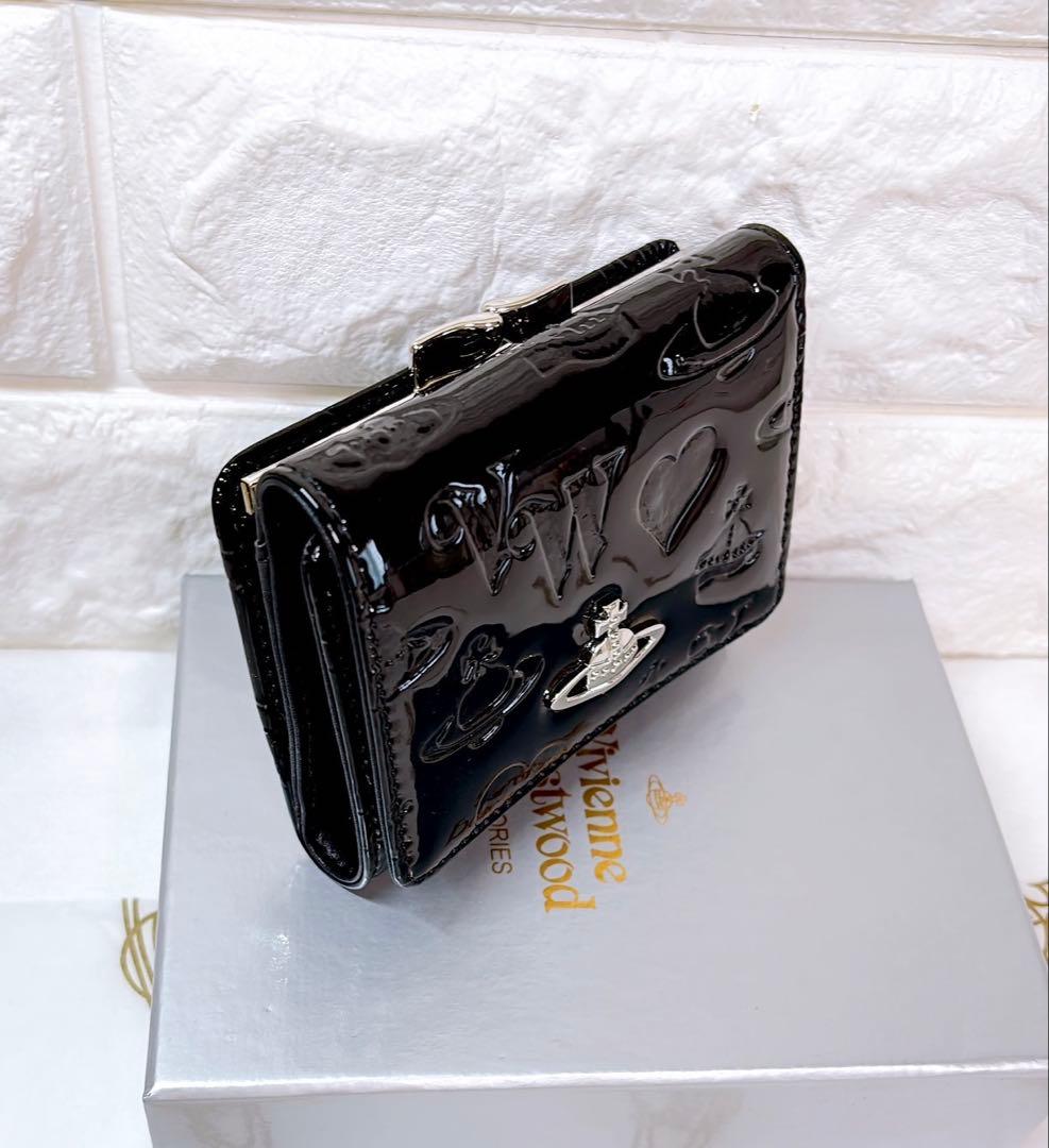 【新作✨️】柄付き Vivienne Westwood 3つ折り財布 エナメル