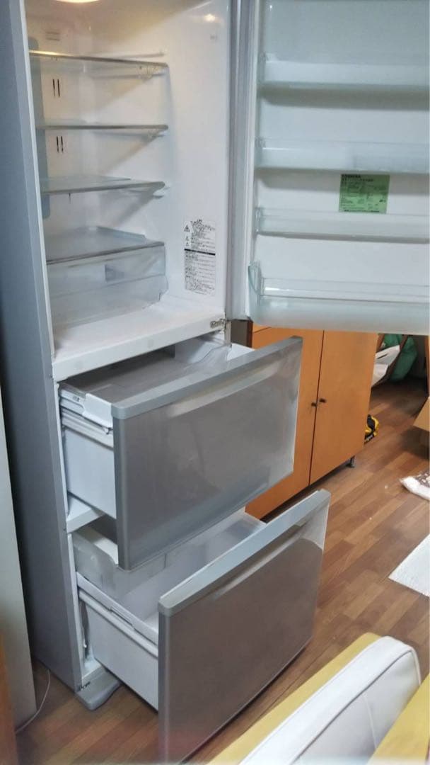 東芝 冷蔵庫 送料込375L ノンフロンGR-38NC たのメル便配送サポート付