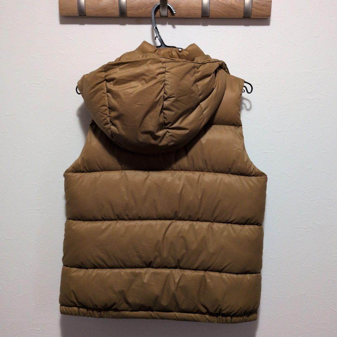 【値下げしました】ノースフェイス　ブラウン フード付き ダウンベストサイズL
