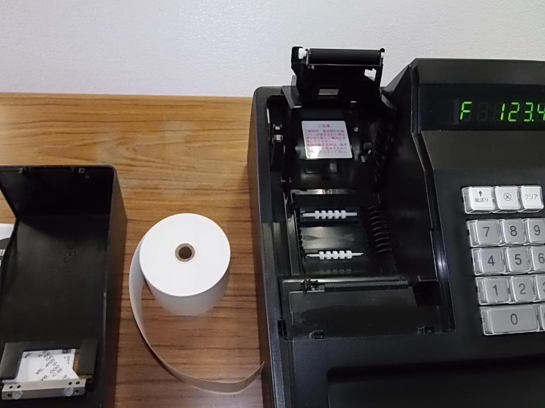 人気の黒321設定無料横型領収証シャープ　インボイスレジスターXE-A147