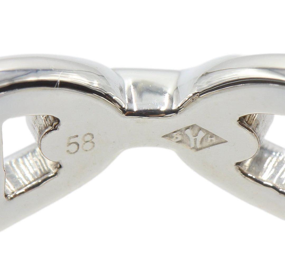 Q2243 エルメス SV925 #58 シェーヌダンクル リング　指輪