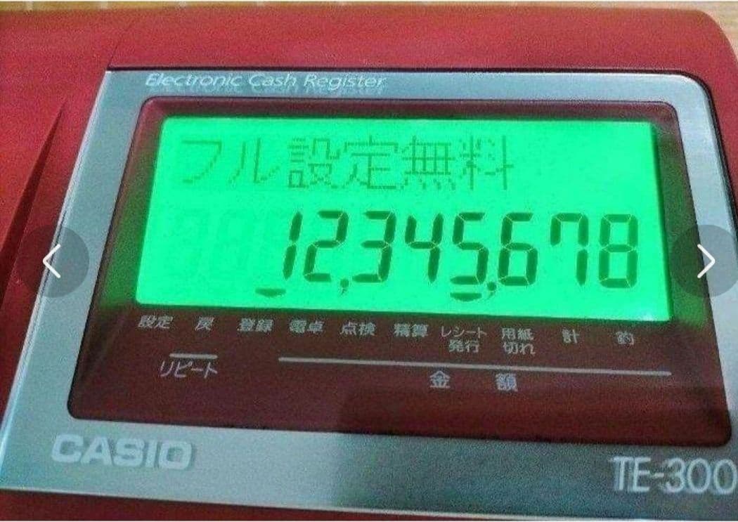 カシオレジスター TE-300 フル設定無料 送料無料 人気機種2501300