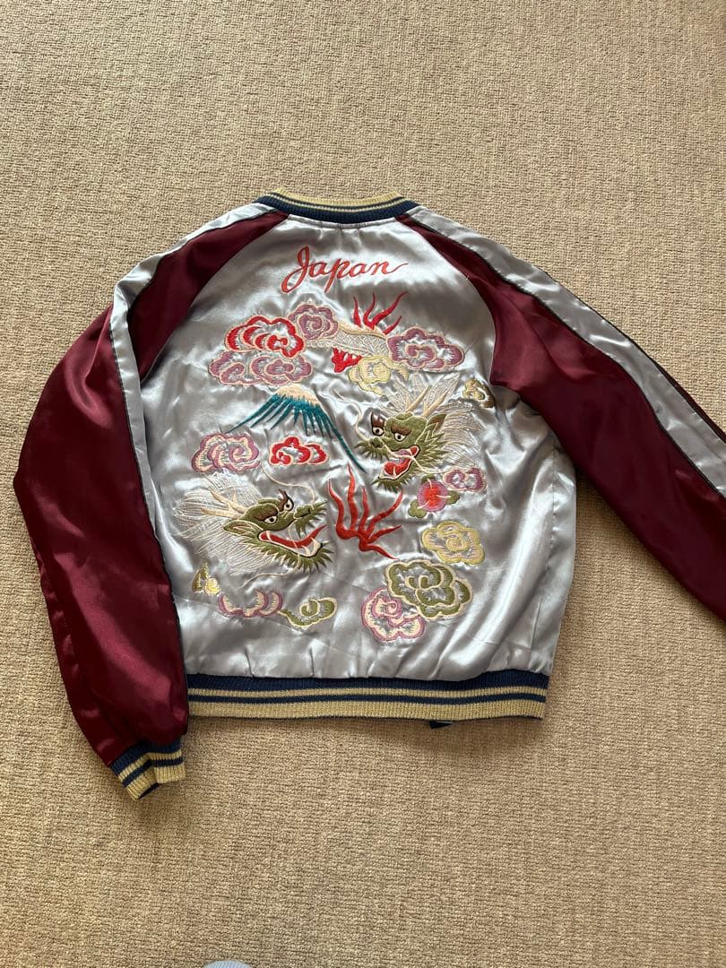 希少 テーラー東洋 スカジャン リバーシブル 龍 アロハ刺繍 スーベニア S