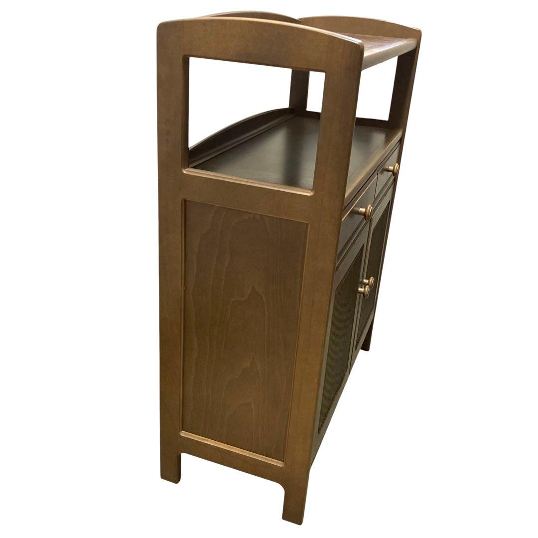 カリモク 家具 電話台 FAX台 サイドボード レトロ 木目調