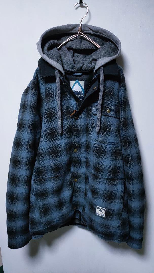 【BURTON バートン】スノーボードウェア メンズL チェック コットンライク
