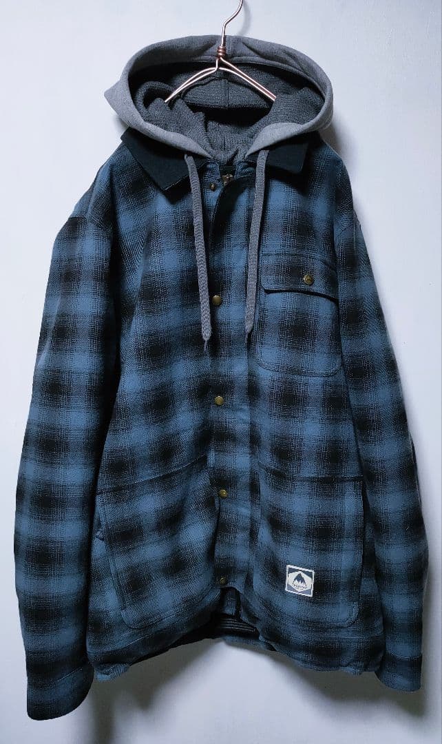 【BURTON バートン】スノーボードウェア メンズL チェック コットンライク