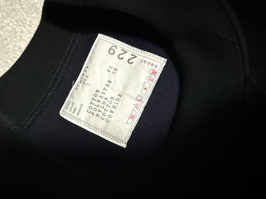 SACAIコンビネーション スウェットワンピース ブラック サイズ１新品未使用