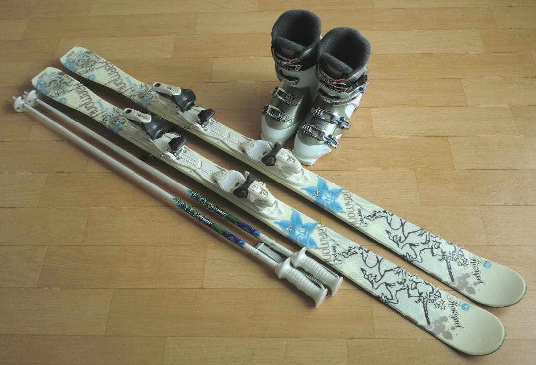 ■■送料無料■ロシニョール■女性用スキーセット■板142靴24.5■メンテ付■■