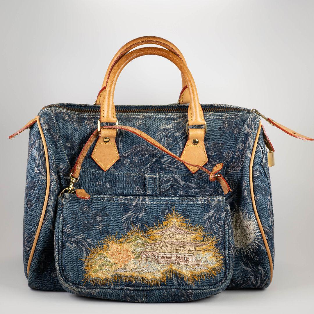 値下【美品】Vivienne Westwood デニム ボストンバック +ポーチ