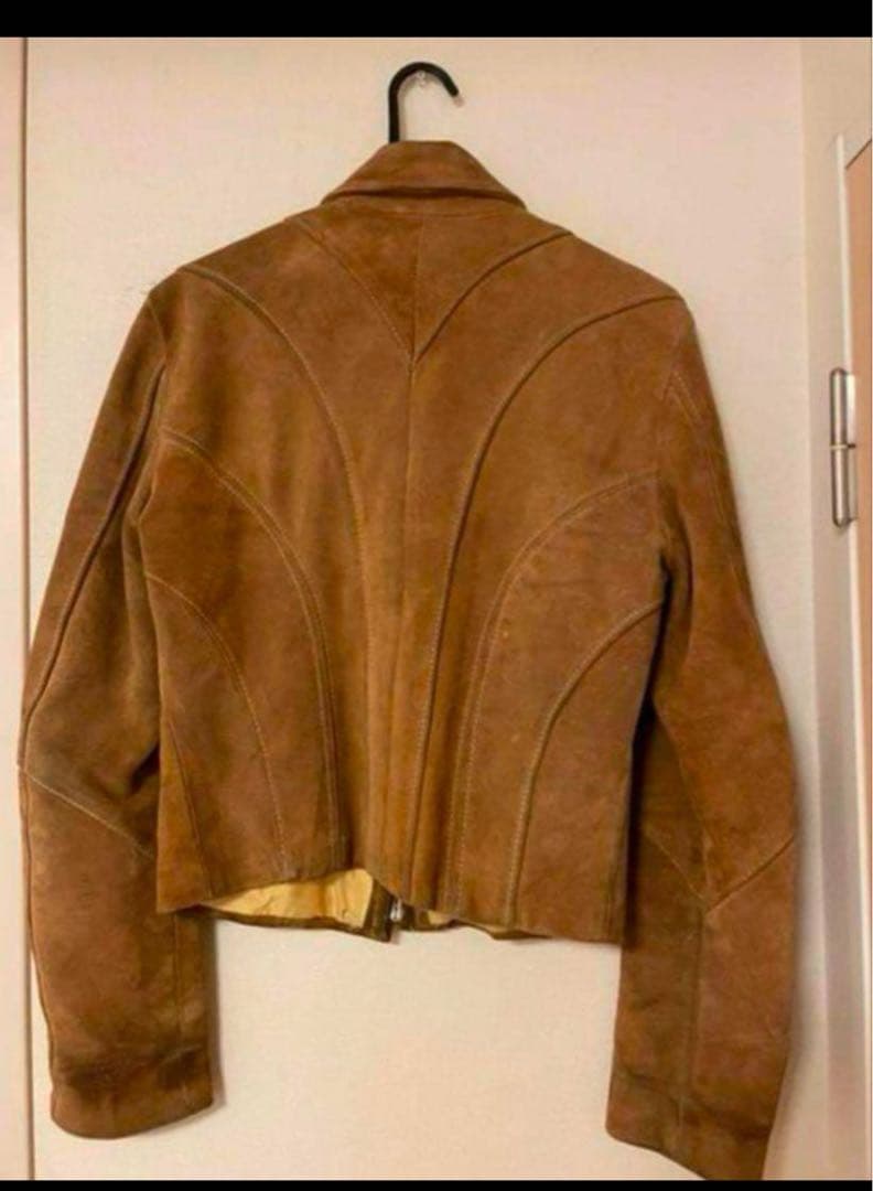 70's 短丈 レザージャケット パイピング vintage