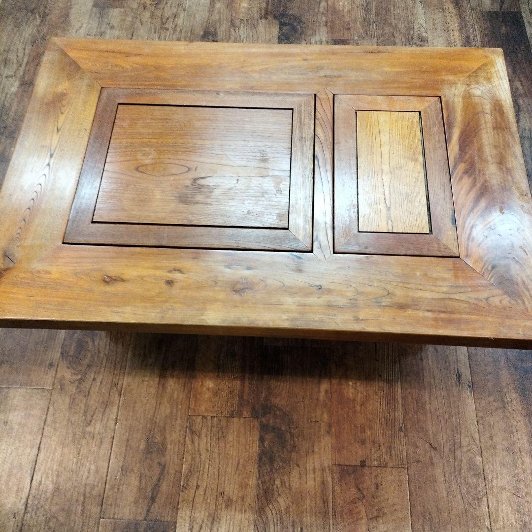 アンティーク関西長火鉢 古民家家具 総欅無垢材 テーブル