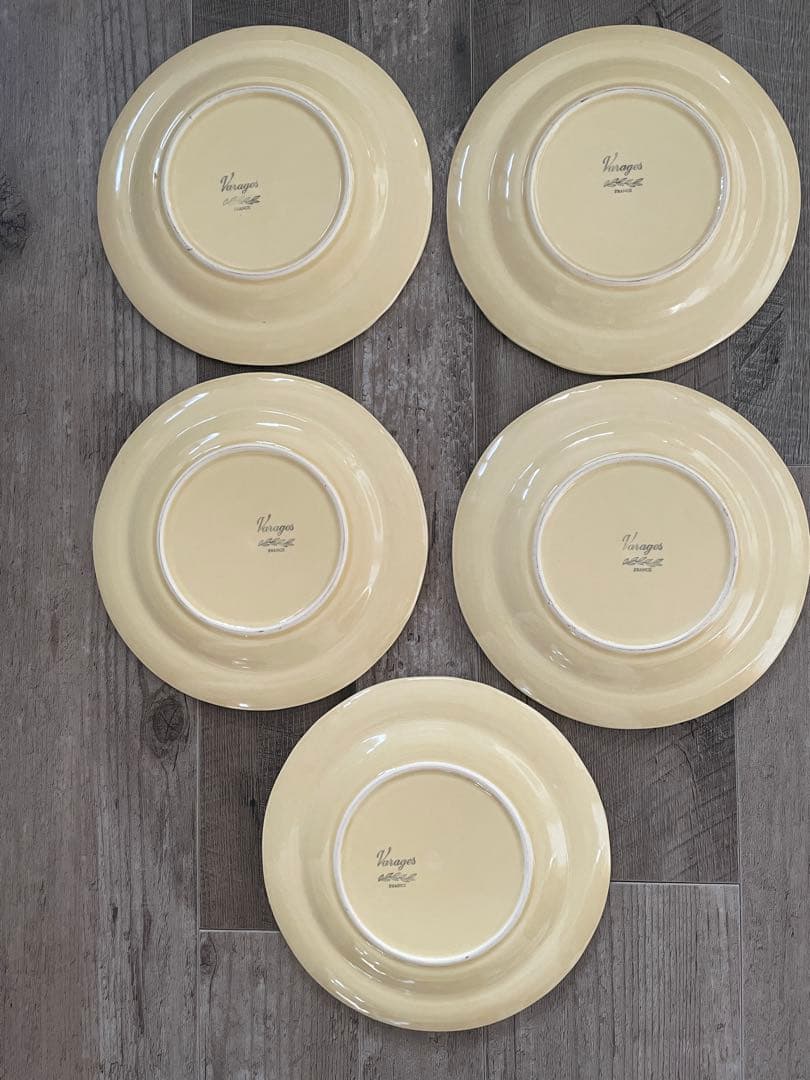 Varages ヴァラージュ フランス アンティーク花リムサラダプレート セット