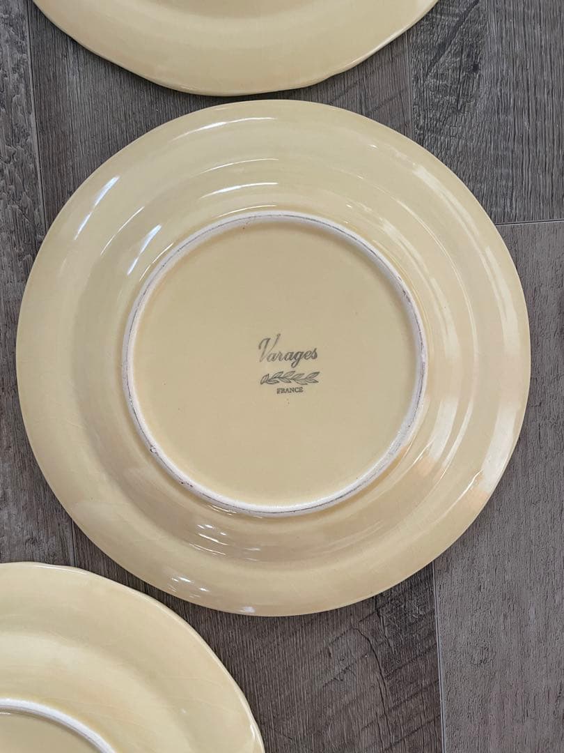 Varages ヴァラージュ フランス アンティーク花リムサラダプレート セット