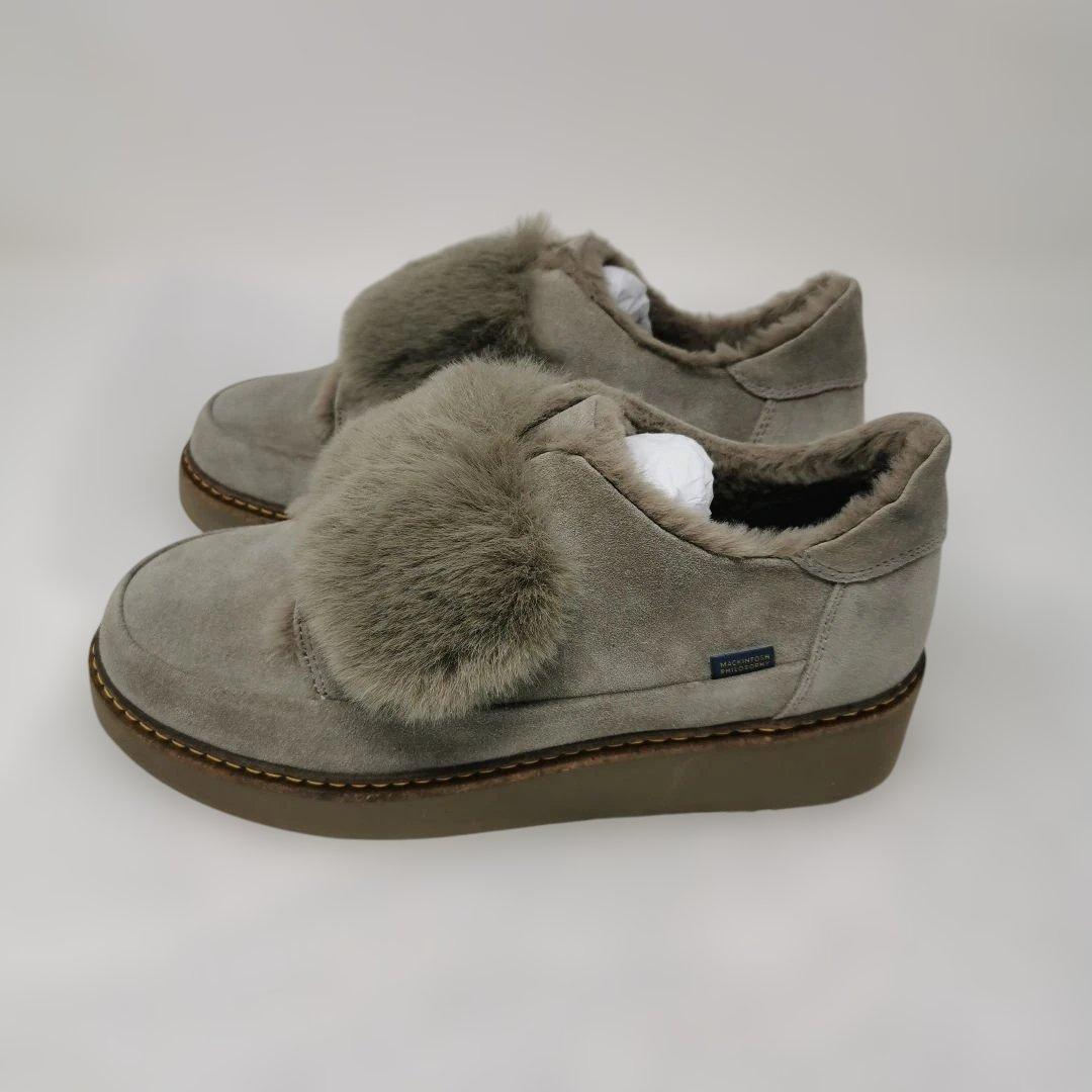 MACKINTOSH 24cm フェイクファーモチーフ厚底シューズ レディース