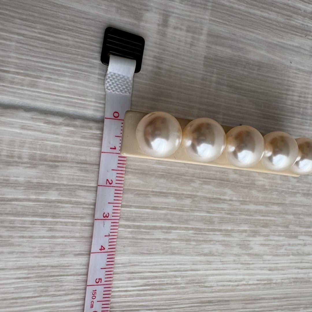 Alexandre de Paris パールライン バレッタ 大玉 真珠