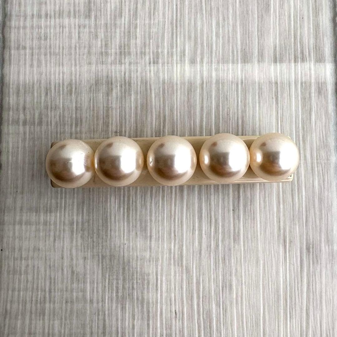 Alexandre de Paris パールライン バレッタ 大玉 真珠