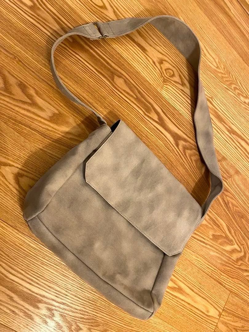 香久山鞄／備長炭染め帆布ショルダーバッグ（S）