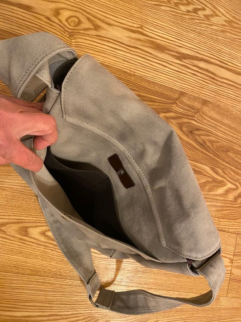 香久山鞄／備長炭染め帆布ショルダーバッグ（S）