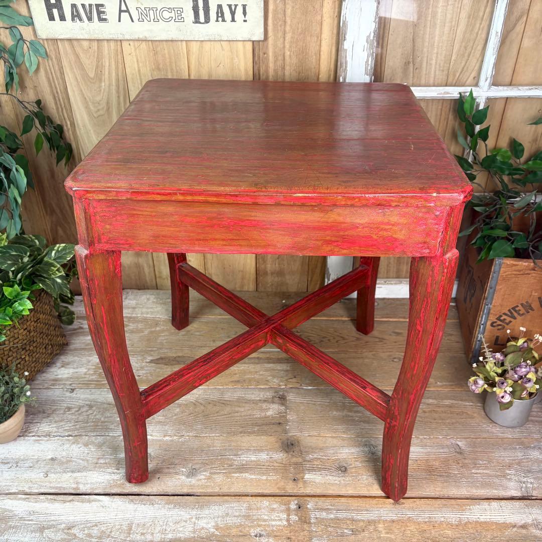 アンティークビンテージ年代物インドネシア木製カフェテーブル飾り台ディスプレイ台