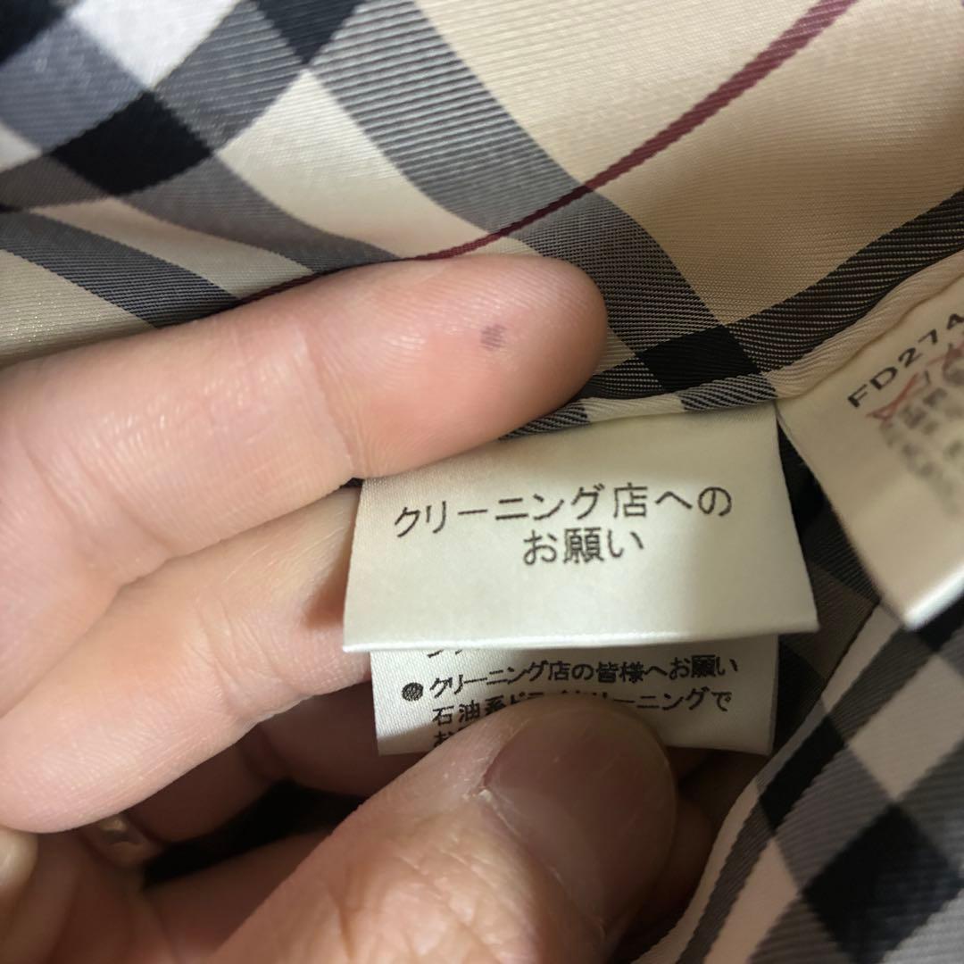 美品　バーバリーロンドン　ロングダウンコート　チェック　ベージュ　ファー付　L位