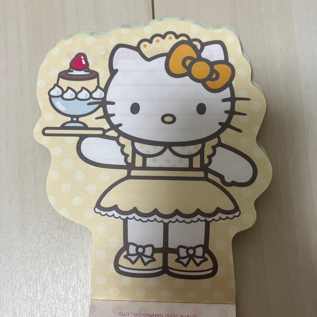 キティ　平成レトロ♡ダイカットメモ♡ウェイトレス♡2002年