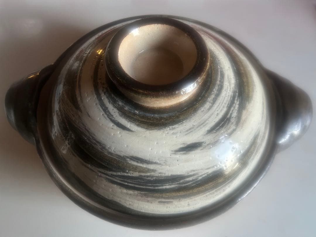 伊賀土鍋　長谷園　刷毛目　大　３〜５人用