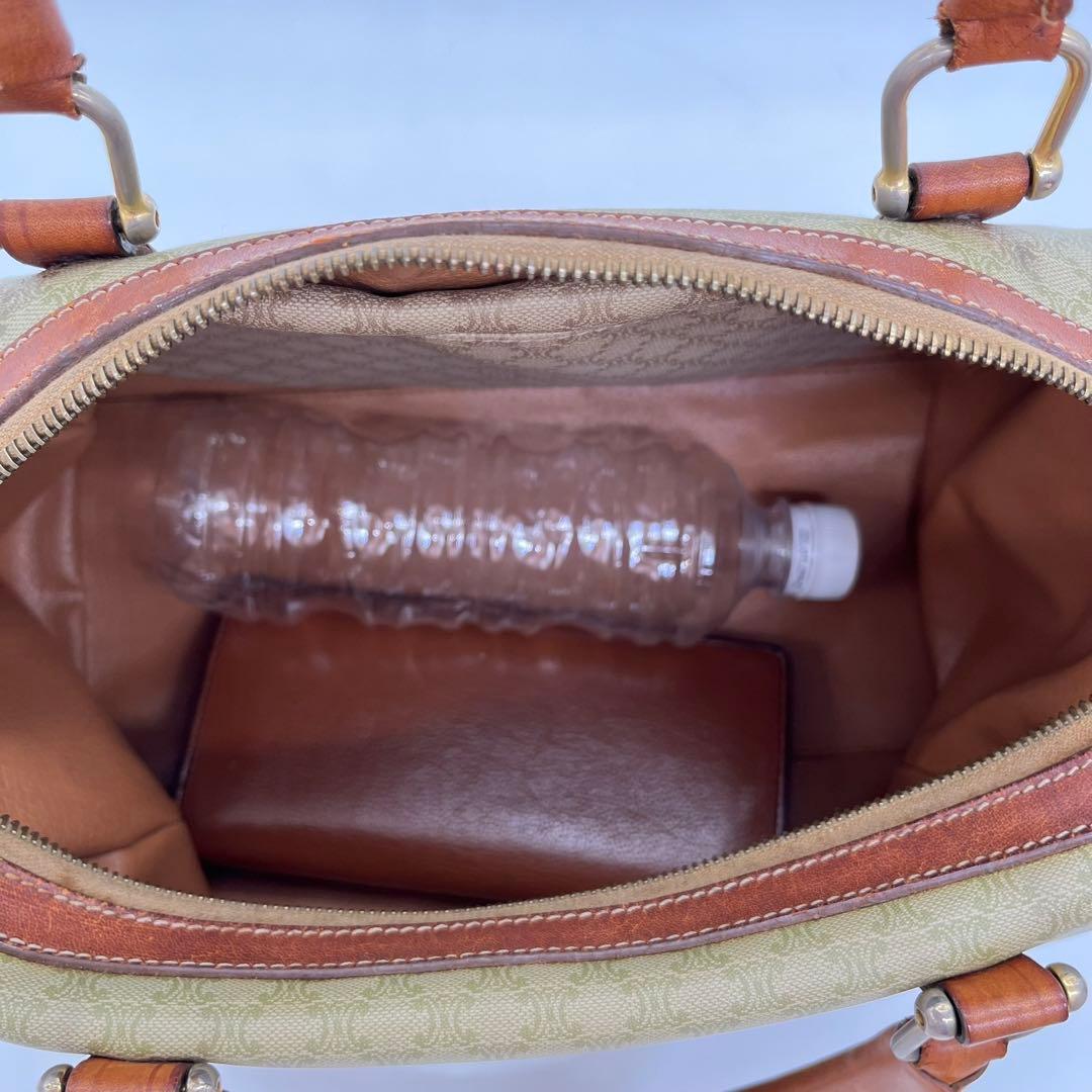 CELINE ハンドバッグ ボストン ホワイトマカダム柄 トリオンフ PVC