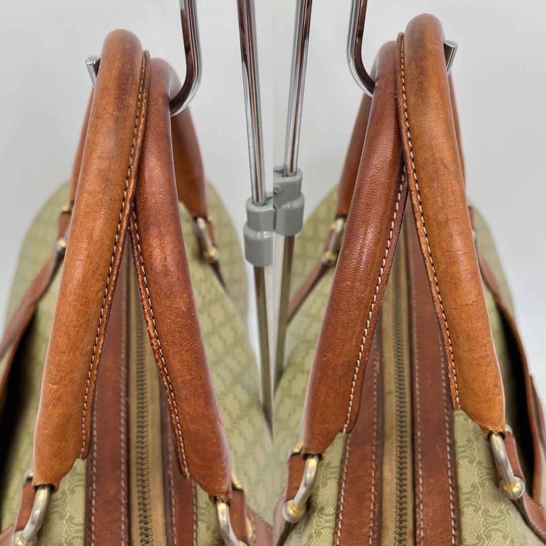 CELINE ハンドバッグ ボストン ホワイトマカダム柄 トリオンフ PVC