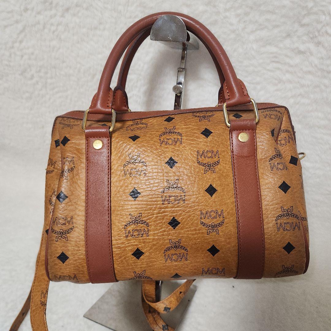 MCM ハンドバッグ　ヴィセトス ミニボストンバッグ ハンドバッグ レザー