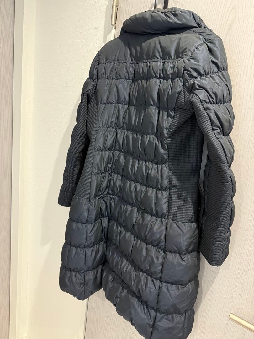 バーバリーダウンコート 38 チェック柄ベルト付き BURBERRY レディース