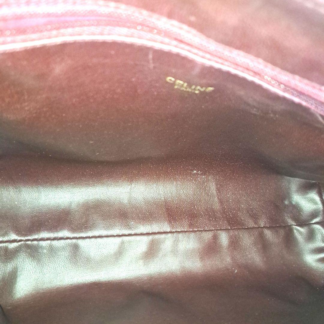 ✨️超美品✨️CELINE セリーヌ　Cマカダムキャンバス カーフワインレッド