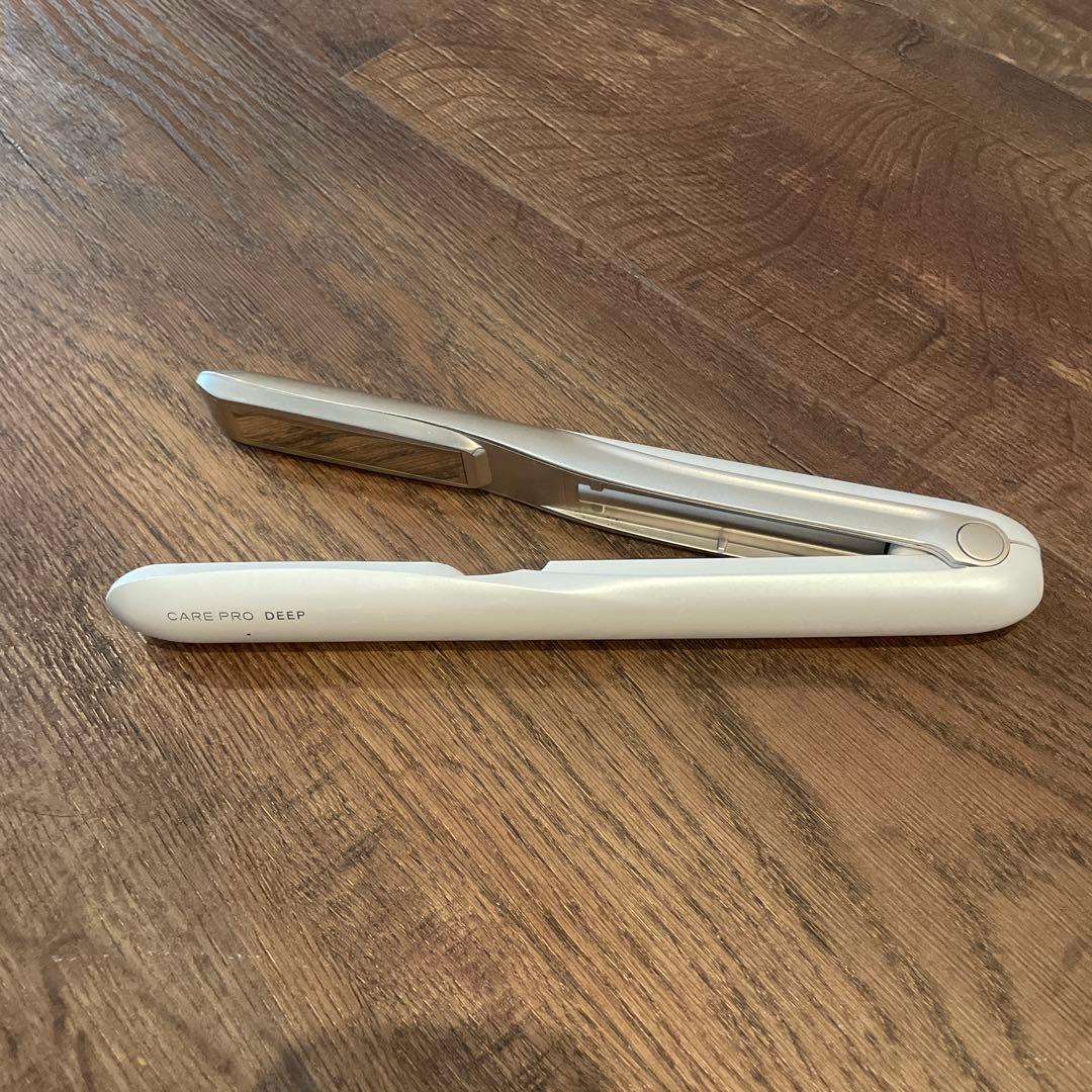 CARE PRO DEEP 超音波　ストレートコードレスヘアアイロン ホワイト