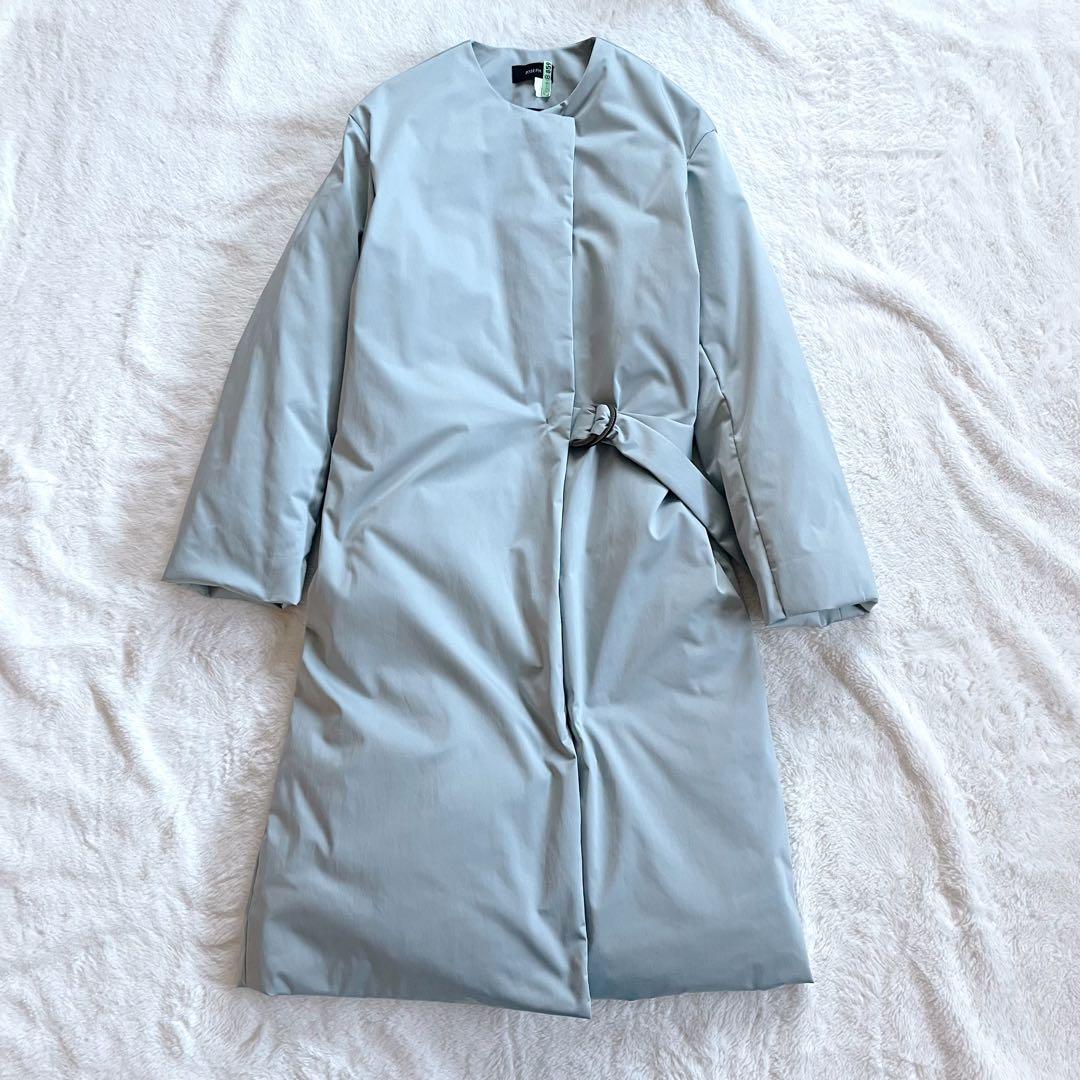【美品】定価8.2万 JOSEPH ADS ノーカラーロングダウンコート 可愛い