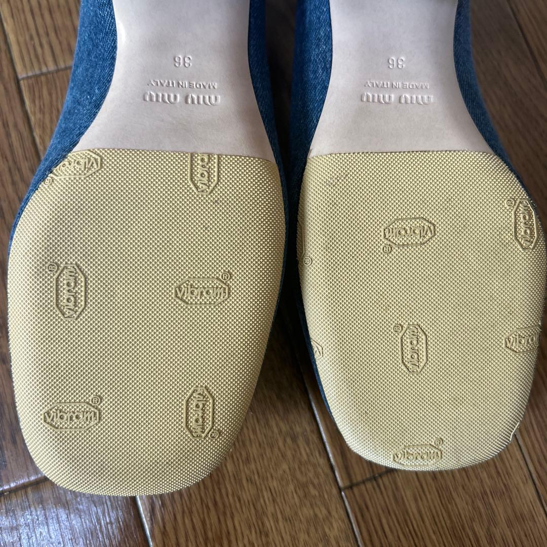 miu miu デニムクリスタルパンプス 36