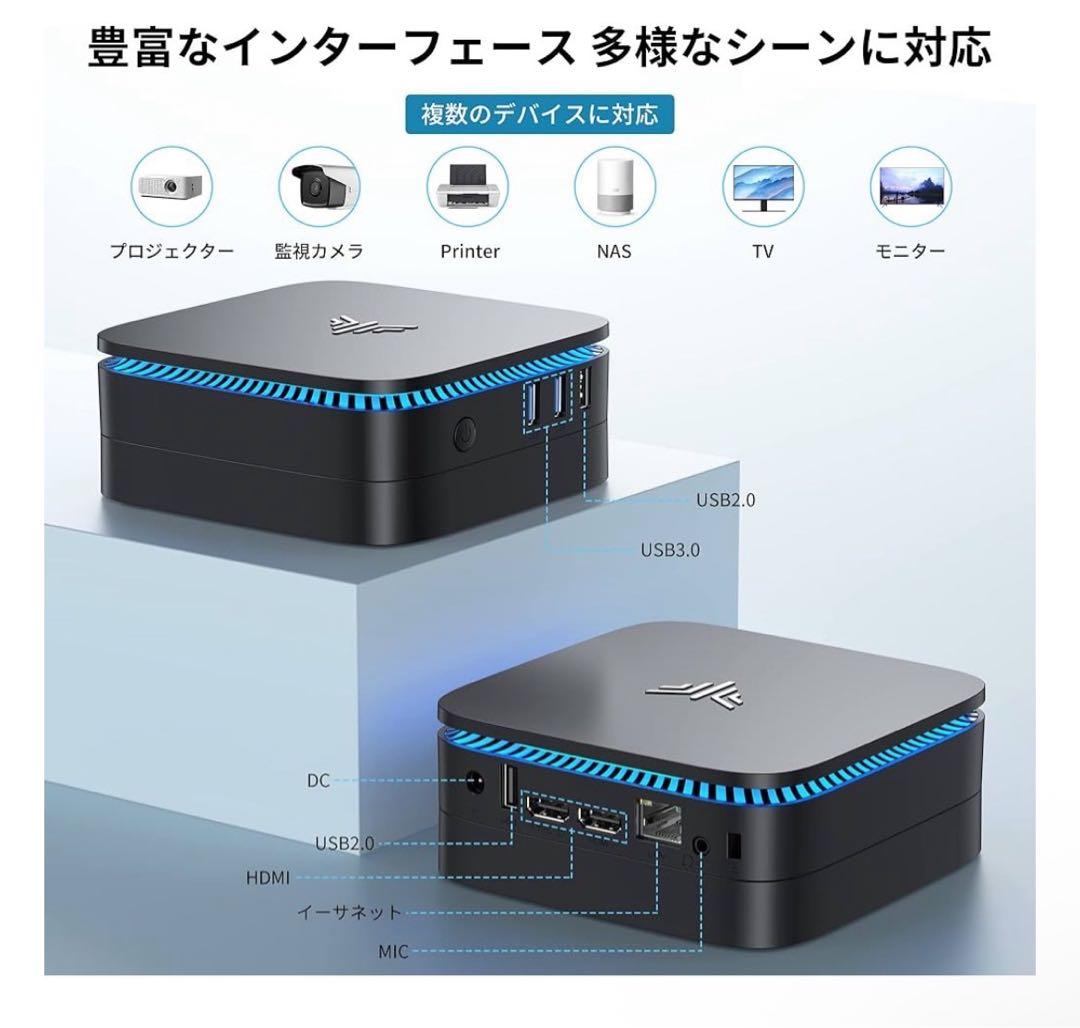 【NIPOGI ミニPC CPU N95 16GB+512GB】