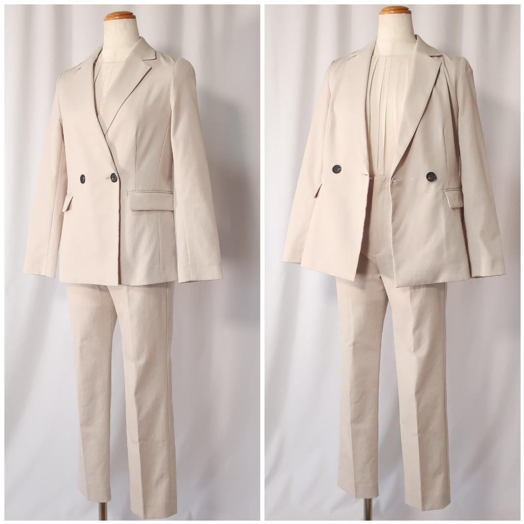 ユナイテッドアローズ パンツ スーツ セットアップ ダブルブレスト 綿麻混 36