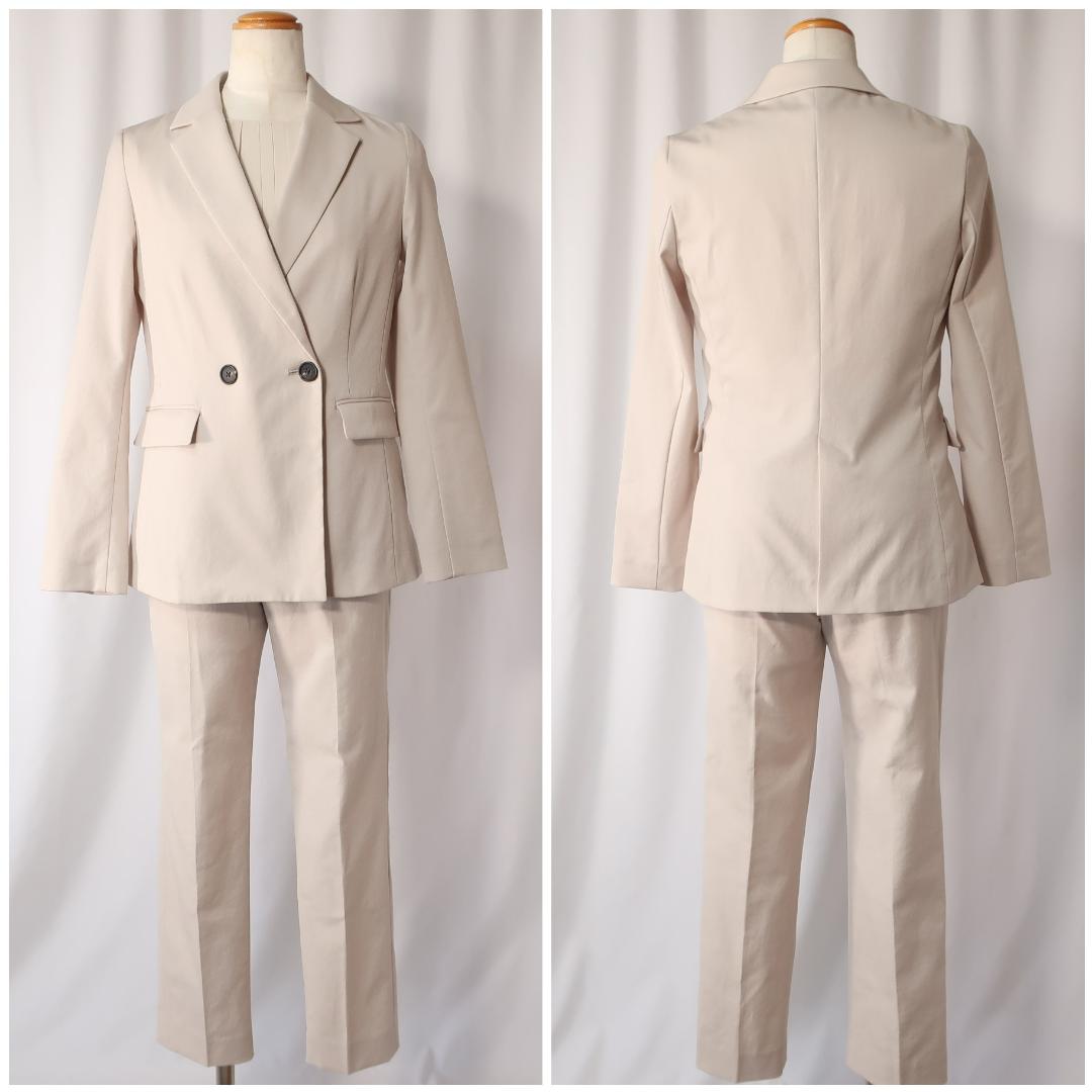 ユナイテッドアローズ パンツ スーツ セットアップ ダブルブレスト 綿麻混 36