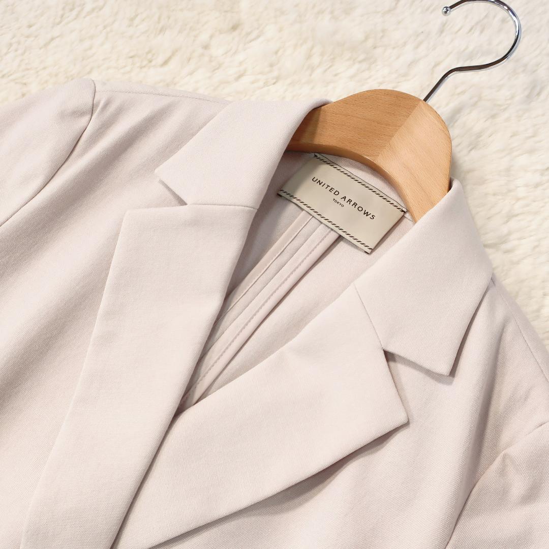 ユナイテッドアローズ パンツ スーツ セットアップ ダブルブレスト 綿麻混 36
